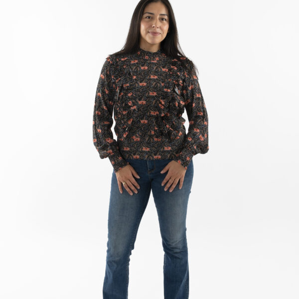 Blouse met ruffels