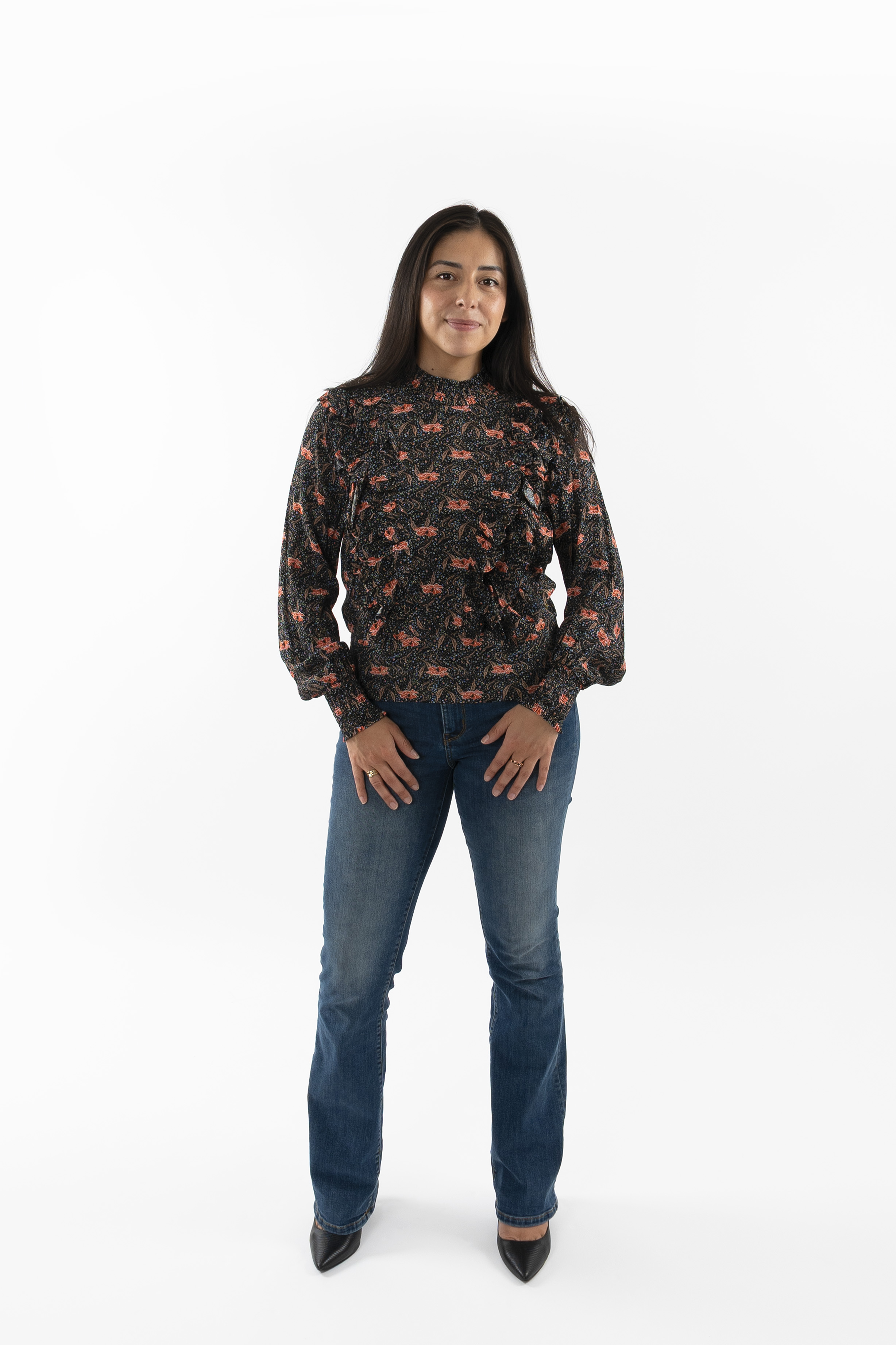 Blouse met ruffels