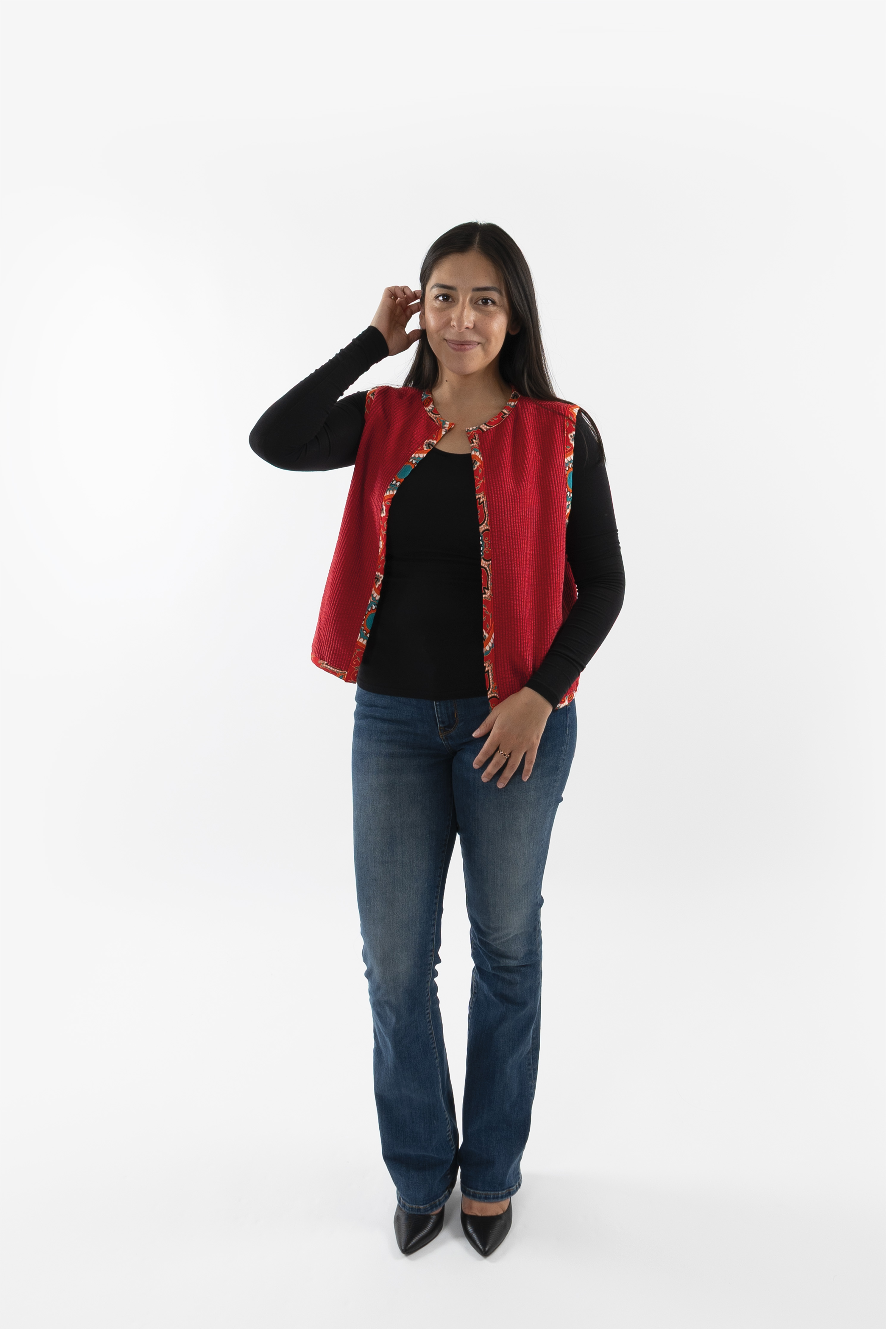 Fleurige gilet