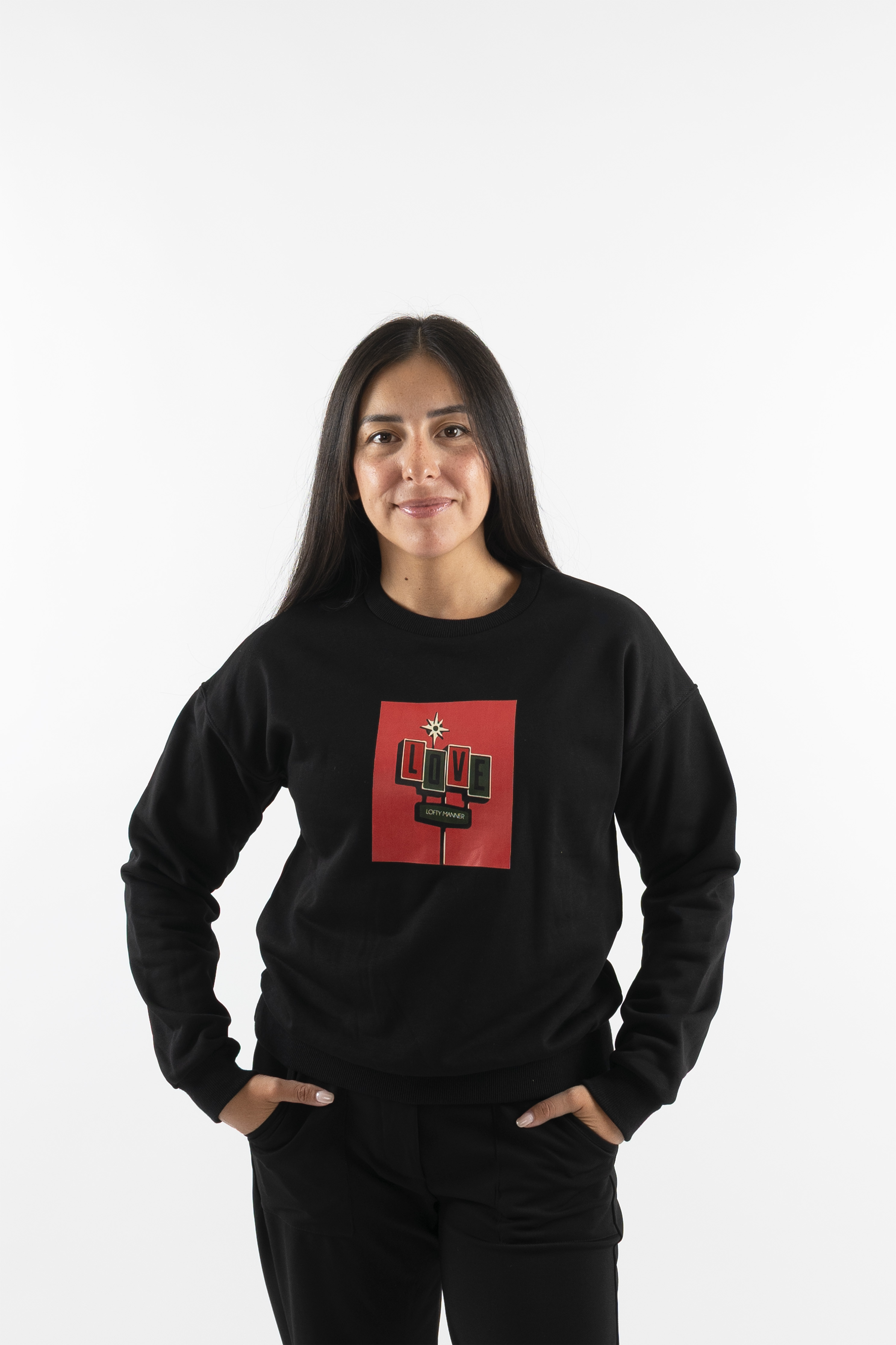 Sweater Odette black red